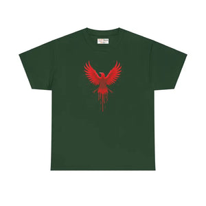Red Eagle Unisex Heavy Cotton Tee Bold Football Fan Statement - Dipaliz - Forest Green / s - T-shirts