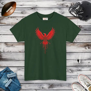 Red Eagle Unisex Heavy Cotton Tee Bold Football Fan Statement - Dipaliz - T-shirts