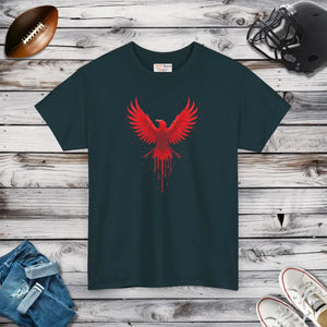Red Eagle Unisex Heavy Cotton Tee Bold Football Fan Statement - Dipaliz - T-shirts