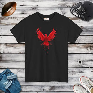 Red Eagle Unisex Heavy Cotton Tee Bold Football Fan Statement - Dipaliz - Black / s - T-shirts