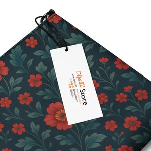 Red Flowers Crossbody Bag - Dark Gray Hardware - Dipaliz - Cross Body Bags
