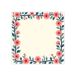 Vibrant Red Flower Sticky Notes with Post-it Note Adhesive - Dipaliz