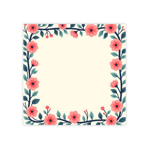 Vibrant Red Flower Sticky Notes - Gsm White Uncoated - Dipaliz