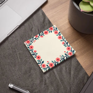 Vibrant Red Flower Sticky Notes - Gsm White Uncoated - Dipaliz
