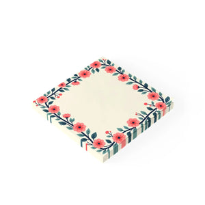 Vibrant Red Flower Sticky Notes - Gsm White Uncoated - Dipaliz