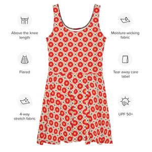 Sleeveless Skater Dress – Vibrant Flair - Dipaliz - Dresses - Xs