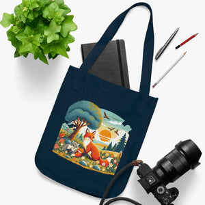 Organic Red Fox Sitting Canvas Tote Bag - Dipaliz - Bags