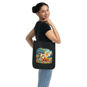Organic Red Fox Sitting Canvas Tote Bag - Dipaliz - Bags