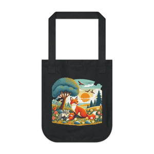 Organic Red Fox Sitting Canvas Tote Bag - Dipaliz - Bags