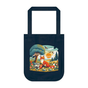 Organic Red Fox Sitting Canvas Tote Bag - Dipaliz - Bags