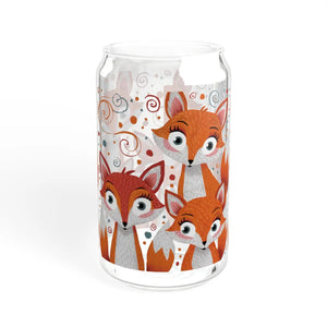 Red Fox 16oz Sipper Glass - Clear Tempered - Dipaliz - Tumblers