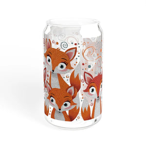Red Fox 16oz Sipper Glass - Clear Tempered - Dipaliz - Tumblers