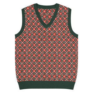 Pattern Knit Vest - Vintage Modern Style - Dipaliz - 2xs - Vests