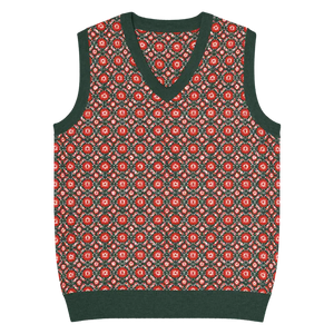 Pattern Knit Vest - Vintage Modern Style - Dipaliz - m - Vests