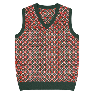 Pattern Knit Vest - Vintage Modern Style - Dipaliz - s - Vests