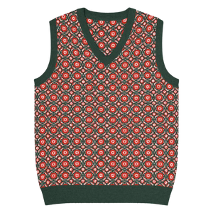 Pattern Knit Vest - Vintage Modern Style - Dipaliz - Xl - Vests