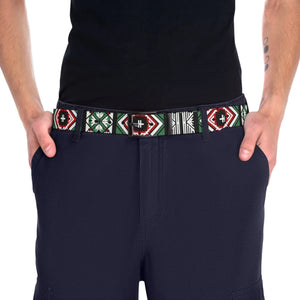Vibrant Green Geometrical Pattern Belt - Cut-to-size Fit - Dipaliz - Belts
