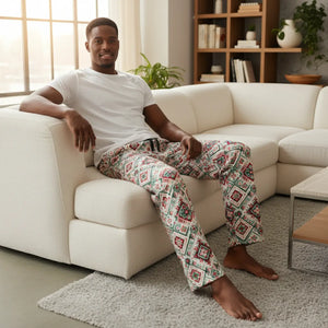 Aztec Geometric Patchwork Men’s Pajama Pants (aop) - Pajamas