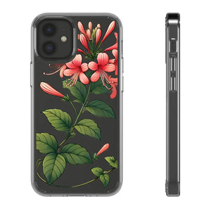 Red Honeysuckle Vine Clear Case - Floral Protection - Dipaliz - Mobile Phone Cases