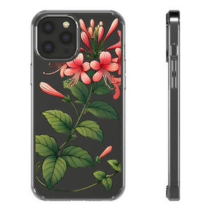 Red Honeysuckle Vine Clear Case - Floral Protection - Dipaliz - Mobile Phone Cases