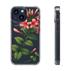 Red Honeysuckle Vine Clear Case - Floral Protection - Dipaliz - Mobile Phone Cases