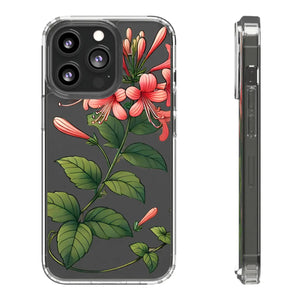 Red Honeysuckle Vine Clear Case - Floral Protection - Dipaliz - Mobile Phone Cases