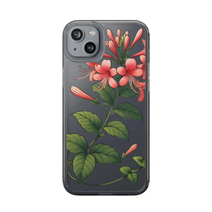 Red Honeysuckle Vine Clear Case - Floral Protection - Dipaliz - Mobile Phone Cases