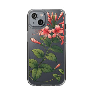 Red Honeysuckle Vine Clear Case - Floral Protection - Dipaliz - Mobile Phone Cases