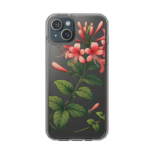 Red Honeysuckle Vine Clear Case - Floral Protection - Dipaliz - Mobile Phone Cases