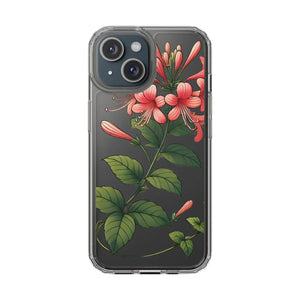 Red Honeysuckle Vine Clear Case - Floral Protection - Dipaliz - Mobile Phone Cases