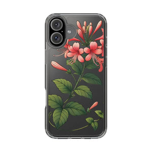 Red Honeysuckle Vine Clear Case - Floral Protection - Dipaliz - Mobile Phone Cases