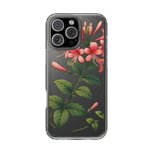 Red Honeysuckle Vine Clear Case - Floral Protection - Dipaliz - Mobile Phone Cases