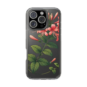 Red Honeysuckle Vine Clear Case - Floral Protection - Dipaliz - Mobile Phone Cases