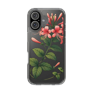 Red Honeysuckle Vine Clear Case - Floral Protection - Dipaliz - Mobile Phone Cases