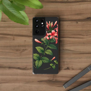 Red Honeysuckle Vine Clear Case - Nature Style Protection - Dipaliz - Mobile Phone Cases