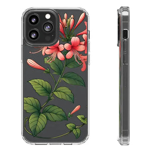 Red Honeysuckle Vine Clear Case - Nature Style Protection - Dipaliz - Iphone 13 Pro Max / Without Gift Packaging