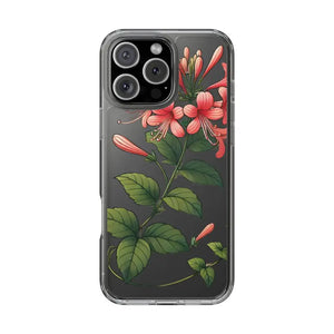 Red Honeysuckle Vine Clear Case - Nature Style Protection - Dipaliz - Iphone 16 Pro Max / Without Gift Packaging