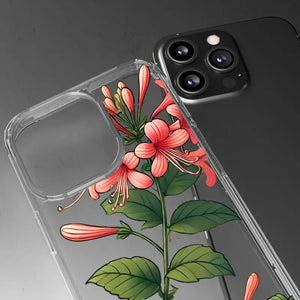 Red Honeysuckle Vine Clear Case - Nature Style Protection - Dipaliz - Mobile Phone Cases