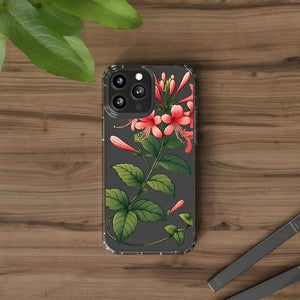 Red Honeysuckle Vine Clear Case - Nature Style Protection - Dipaliz - Mobile Phone Cases