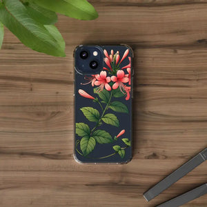Red Honeysuckle Vine Clear Case - Nature Style Protection - Dipaliz - Mobile Phone Cases