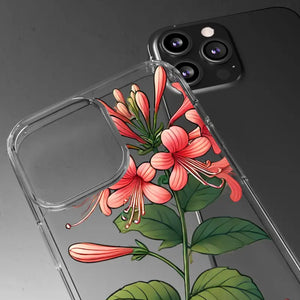 Red Honeysuckle Vine Clear Case - Nature Style Protection - Dipaliz - Mobile Phone Cases