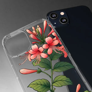 Red Honeysuckle Vine Clear Case - Nature Style Protection - Dipaliz - Mobile Phone Cases