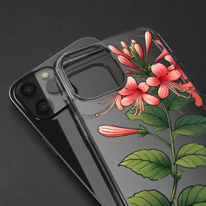 Red Honeysuckle Vine Clear Case - Nature Style Protection - Dipaliz - Mobile Phone Cases