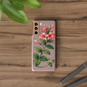 Red Honeysuckle Vine Clear Case - Nature Style Protection - Dipaliz - Mobile Phone Cases