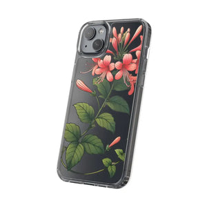Red Honeysuckle Vine Clear Case - Nature Style Protection - Dipaliz - Mobile Phone Cases