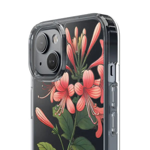 Red Honeysuckle Vine Clear Case - Nature Style Protection - Dipaliz - Mobile Phone Cases