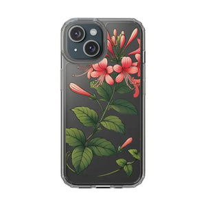 Red Honeysuckle Vine Clear Case - Nature Style Protection - Dipaliz - Iphone 15 / Without Gift Packaging - Mobile Phone