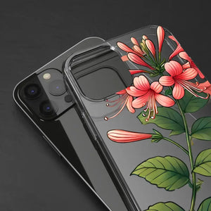 Red Honeysuckle Vine Clear Case - Nature Style Protection - Dipaliz - Mobile Phone Cases