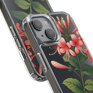 Red Honeysuckle Vine Clear Case - Nature Style Protection - Dipaliz - Mobile Phone Cases