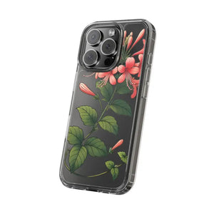 Red Honeysuckle Vine Clear Case - Nature Style Protection - Dipaliz - Mobile Phone Cases